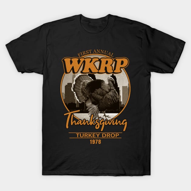 WKRP Turkey Drop T-Shirt by LadyBikers